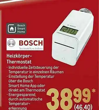 METRO Bosch Heizkörper-thermostat Angebot