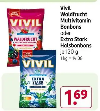 Rossmann Vivil waldfucht multivitamin bonbons oder extra stark halsbonbons Angebot