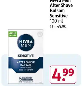 Rossmann Nivea men after shave balsam sensitive Angebot