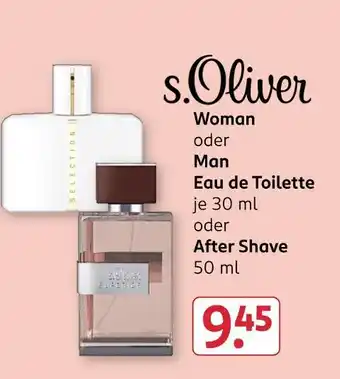 Rossmann S.oliver woman oder man eau de toilette oder after shave Angebot