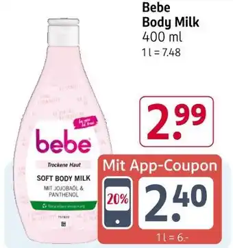 Rossmann Bebe body milk Angebot