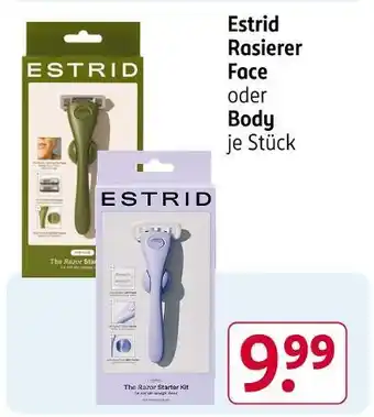 Rossmann Estrid rasierer face oder body Angebot