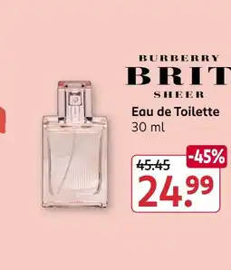 Rossmann Burberry eau de toilette Angebot