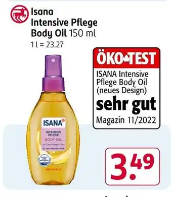 Rossmann Isana intensive pflege body oil Angebot