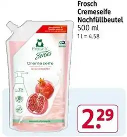 Rossmann Frosch cremeseife nachfüllbeutel Angebot