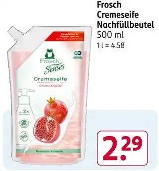 Rossmann Frosch cremeseife nachfüllbeutel Angebot