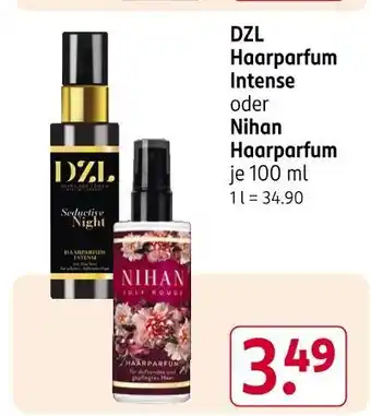 Rossmann Dzl haarparfum intense oder nihan haarparfum Angebot