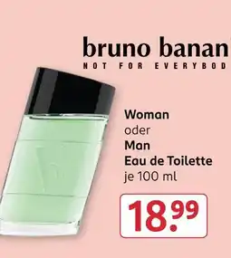 Rossmann Bruno banani woman oder man eau de toilette Angebot