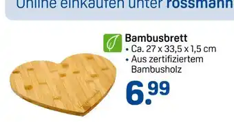 Rossmann Bambusbrett Angebot