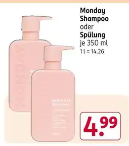 Rossmann Monday shampoo oder spülung Angebot