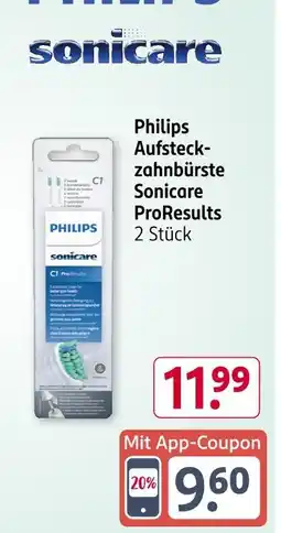 Rossmann Philips aufsteckzahnbürste sonicare proresults Angebot