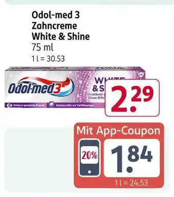 Rossmann Odol-med 3 zahncreme white & shine Angebot