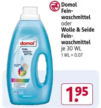 Rossmann Domol feinwaschmittel oder wolle & seide feinwaschmittel Angebot