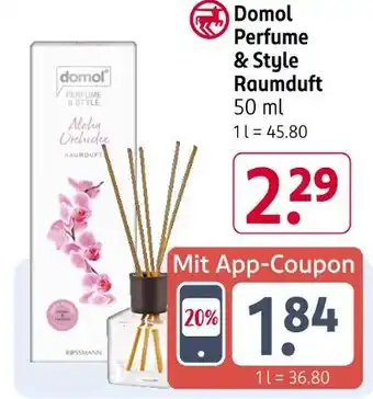 Rossmann Domol perfume & style raumduft Angebot