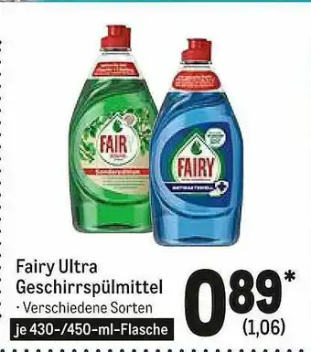 METRO Fairy Ultra Geschirrspülmittel Angebot