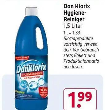 Rossmann Dan klorix hygiene-reiniger Angebot