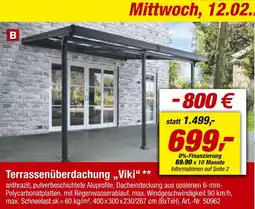 toom Baumarkt Viki terrassenüberdachung Angebot