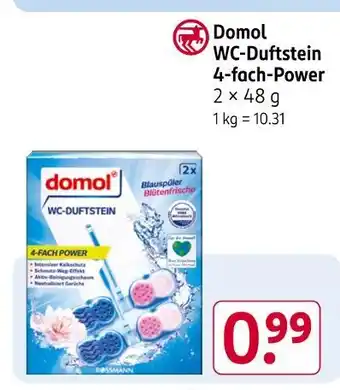 Rossmann Domol wc-duftstein 4-fach-power Angebot