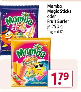 Rossmann Mamba magic sticks oder fruit surfer Angebot