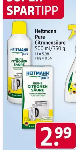 Rossmann Heitmann pure citronensäure Angebot