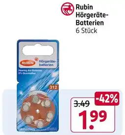 Rossmann Rubin hörgeräte-batterien Angebot