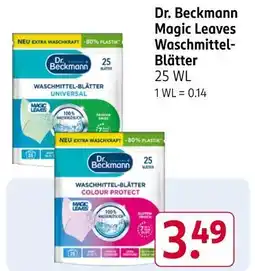 Rossmann Dr. beckmann magic leaves waschmittel-blätter Angebot