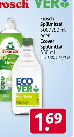 Rossmann Frosch oder ecover spülmittel Angebot