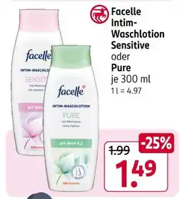 Rossmann Facelle intim-waschlotion sensitive oder pure Angebot