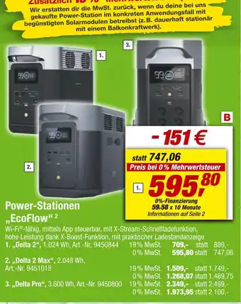 toom Baumarkt Ecoflow power-stationen Angebot