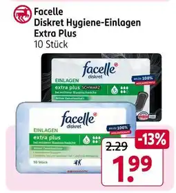 Rossmann Facelle diskret hygiene-einlagen extra plus Angebot