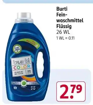 Rossmann Burti feinwaschmittel flüssig Angebot