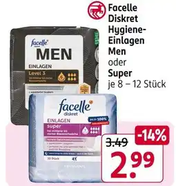 Rossmann Facelle hygiene-einlagen men oder super Angebot