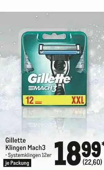 METRO Gillette Klingen Mach3 Angebot