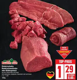 Edeka Bauern Gut Rinderrouladen, Rinderschmorbraten oder Rindergulasch Angebot