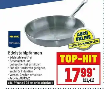 METRO Metro Edeltahlpfannen Angebot