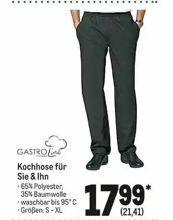 METRO Gastro Line Kochhose Für Sie & Ihn Angebot