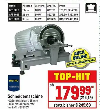 METRO Metro Schneidemaschine Angebot