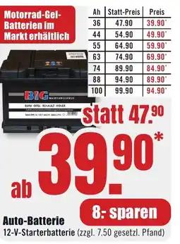 B1 Discount Baumarkt Auto-Batterie Angebot