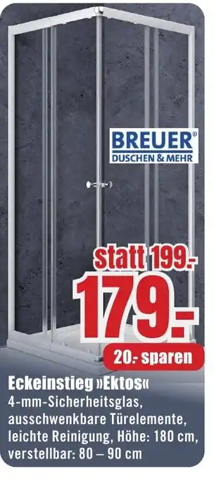 B1 Discount Baumarkt BREUER DUSCHEN & MEHR Eckeinstieg "Ektos" Angebot