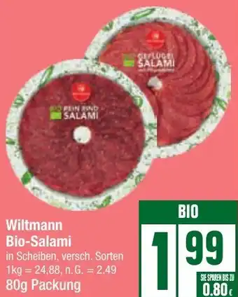 Edeka Wiltmann Bio-Salami Angebot