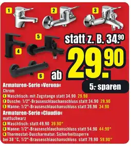 B1 Discount Baumarkt Armaturen-Serie >>Verona<< Angebot