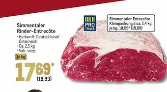 METRO Pro Trace Simmentaler Rinder-entrecôte Angebot