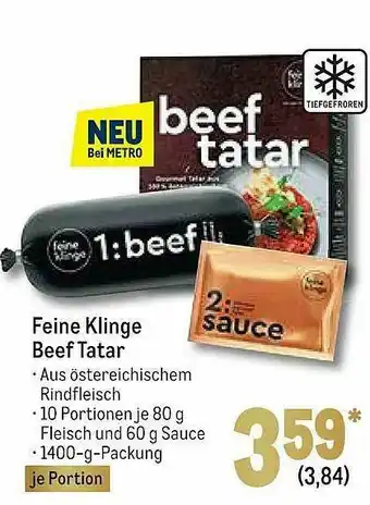 METRO Tiefgefroren Feine Klinge Beef Tatar Angebot
