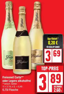 Edeka Freixenet Carta oder Legero alkoholfrei Angebot