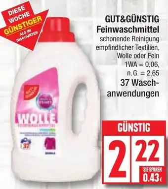 Edeka GUT&GÜNSTIG Feinwaschmittel Angebot