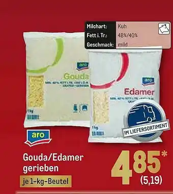 METRO Aro Gouda Oder Edamer Gerieben Angebot