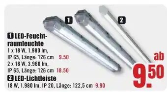 B1 Discount Baumarkt 1 LED-Feuchtraumleuchte Angebot