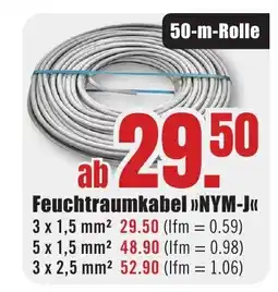 B1 Discount Baumarkt Feuchtraumkabel "NYM-J" Angebot