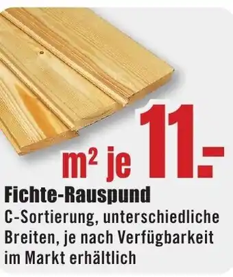 B1 Discount Baumarkt Fichte-Rauspund Angebot