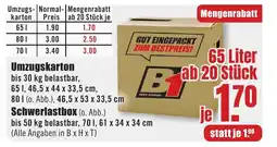 B1 Discount Baumarkt Umzugskarton Angebot